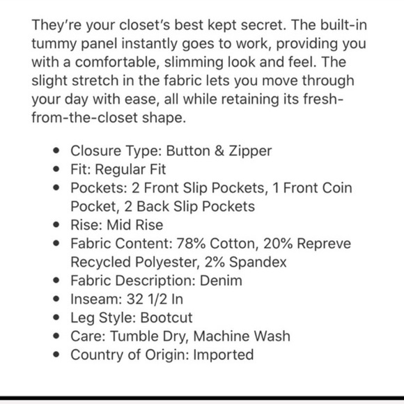 NWT St. John’s Bay Secretly Slender Mid-Rise Bootcut Jeans - Picture 3 of 3